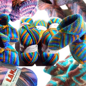 Wool yarn for handknit and felting Lana, merino wool, multicolor. Slipper wool. Winter Sock Wool. Warm Eco wool. Colour of your choice. DSH