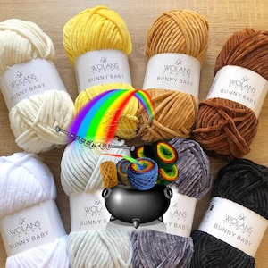 Wolans HASE BABY. Das weichste Babygarn, Babydecke Garn, Chunky Garn, Bulky Garn Samtgarn Samtgarn DSH