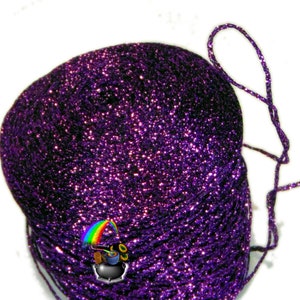 Fil scintillant, Shine, fil scintillant, fil de couleur violette (114), fil métallique, boiteux. Fil Natali. DSH