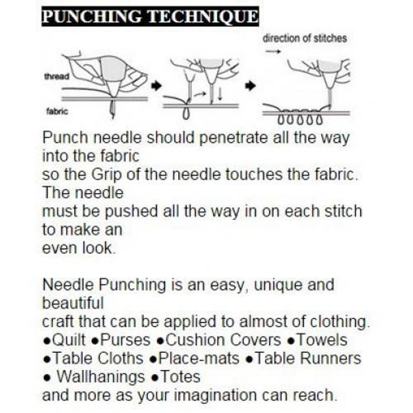 Punch Needle 3 Size Stitching Punching Punch Needle Tool Kit Etsy