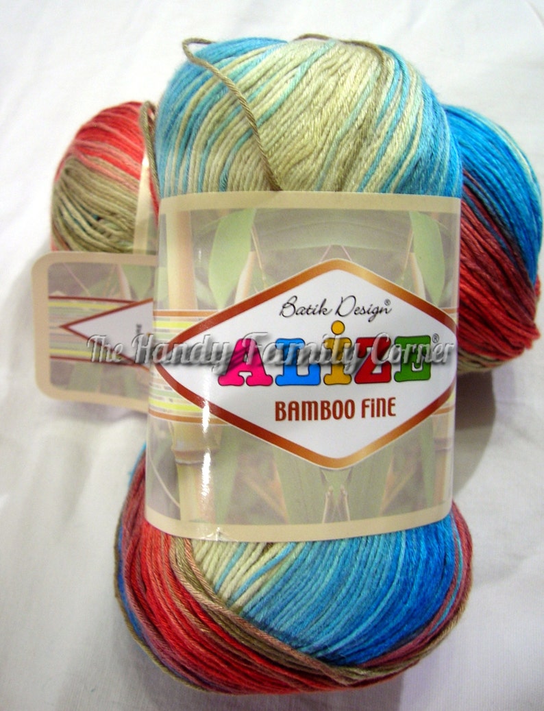 Alize Bamboo Fine Yarn Hypoallergenic Yarn Batik Design. Etsy