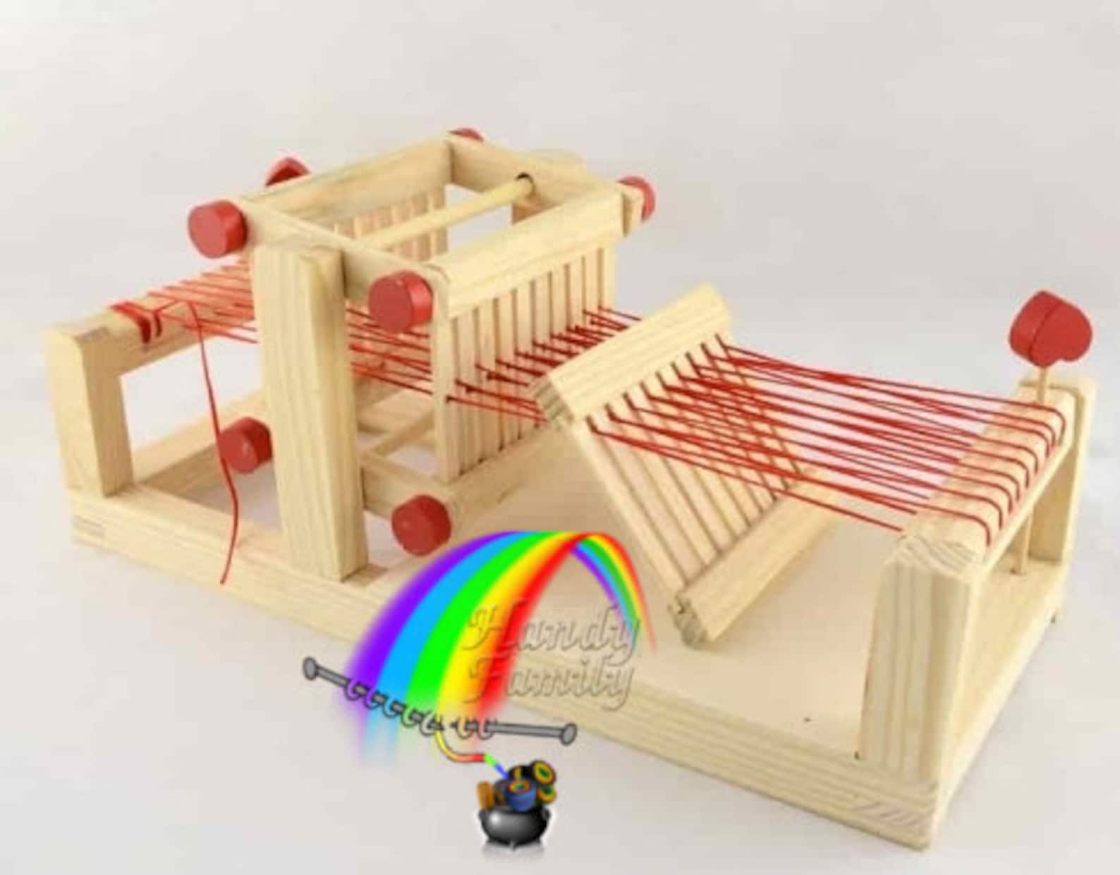 Small Table Loom Child Weaving Loom Learn to weave easy Etsy
