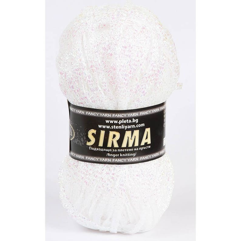 Black 10 Sparkle Yarn Sirma Strip Yarn Band Yarn Glitter Etsy