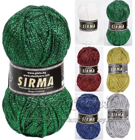 Glitter yarn Sirma strip yarn band yarn Trim Yarn Lurex Lame Etsy