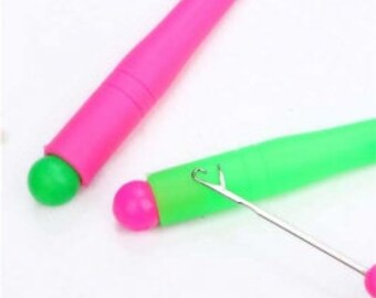 Latch Hook Rug Making Bullion crochet Freeform Flower crochet Loose stitch catching Machine knitting tool Couture Bead Embroidery DHS(StP4)
