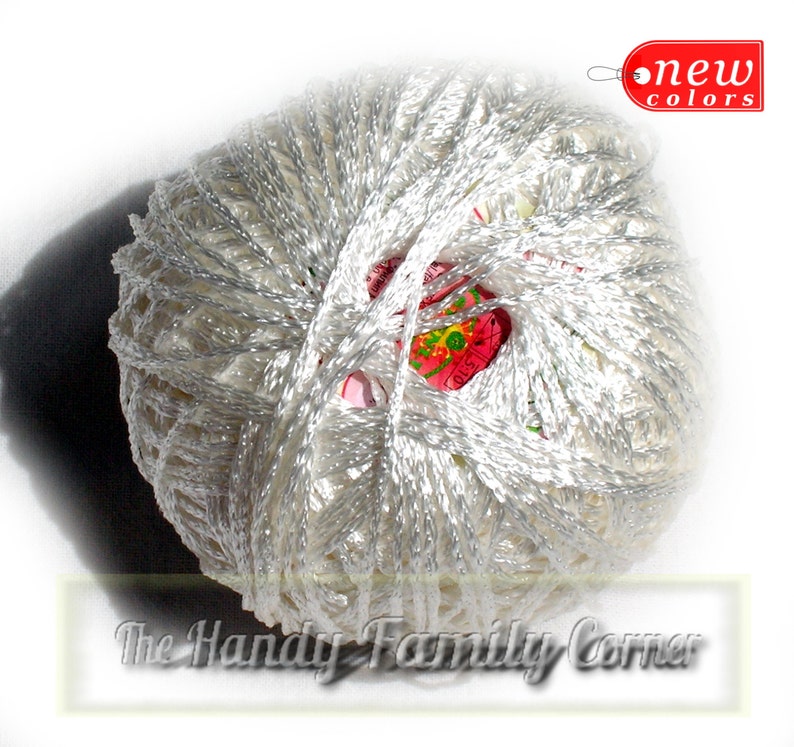 Optic White yarn Satin. Vegan silk. Artificial silk yarn. Etsy