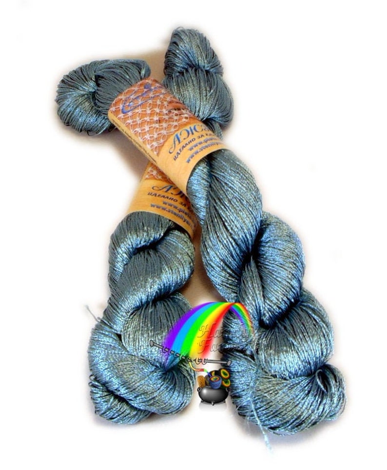 Vegan Silk Light blue 526 viscose silk yarn knitting lace Etsy