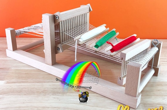 Wooden Weaving Loom Kit Handmade with Accessories Woven Machine for Children