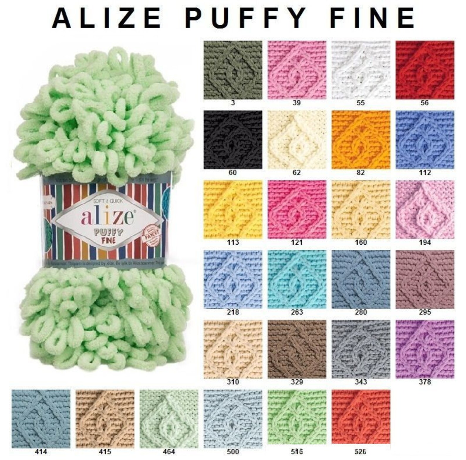 Alize Puffy Fine yarn baby blankie yarn velvet yarn easy Etsy