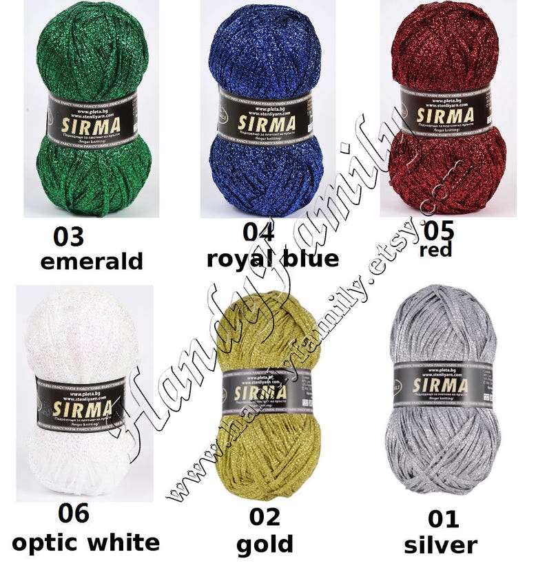 Glitter yarn Sirma strip yarn band yarn Trim Yarn Lurex Lame Etsy