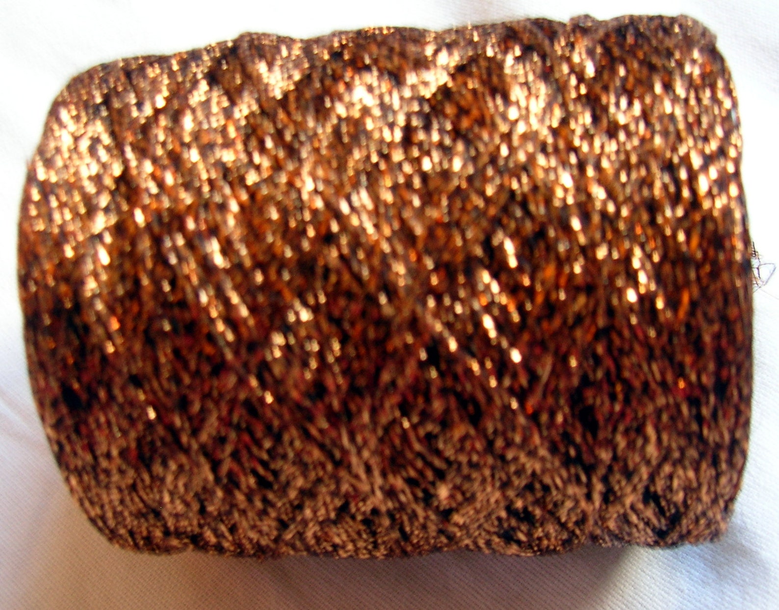 Glitter Yarn Shine Sparkle Yarn Bronze 107 Color Yarn Etsy