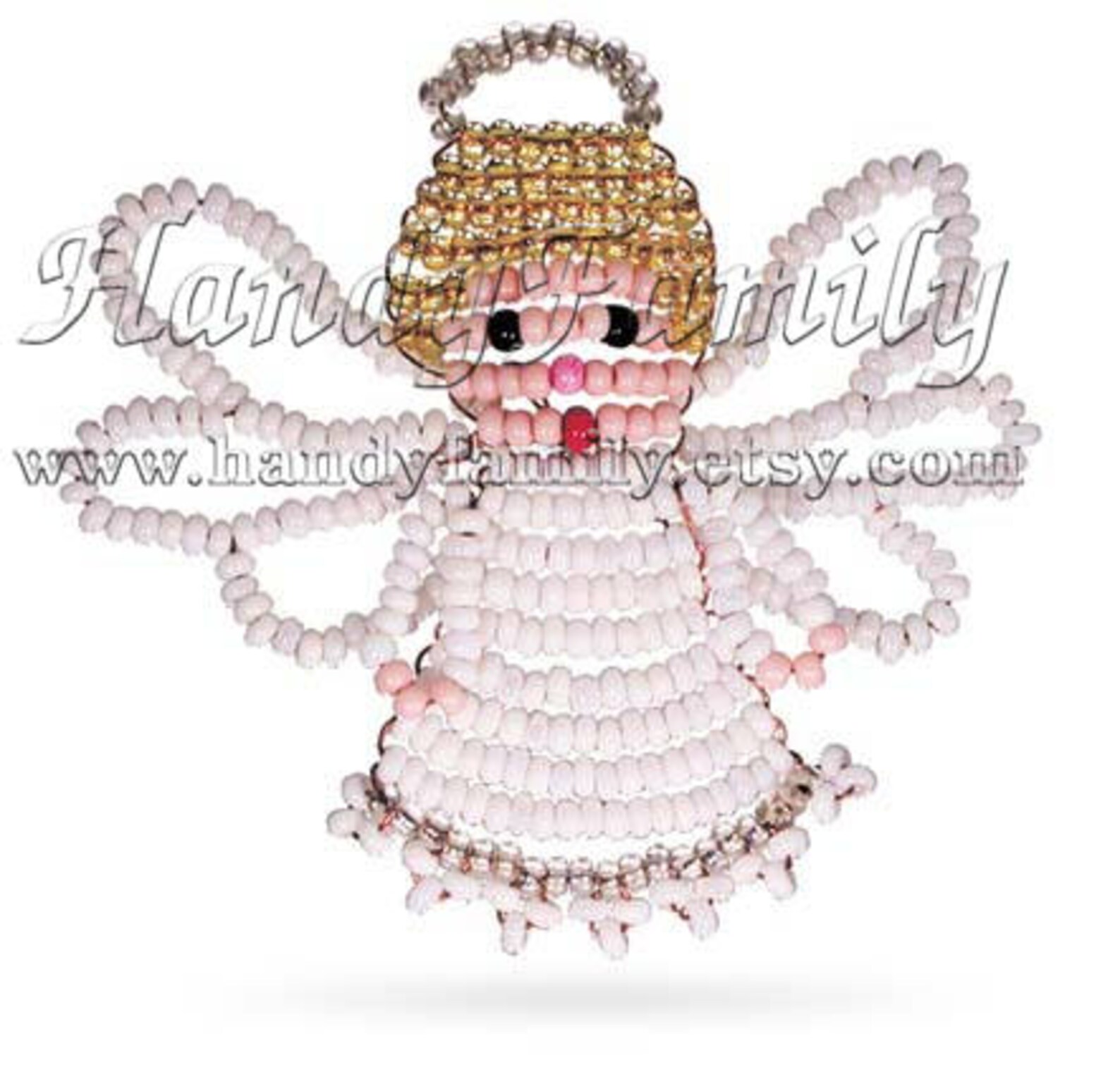 Christmas Ornament Angel beading kit. Beading set. Beading Etsy