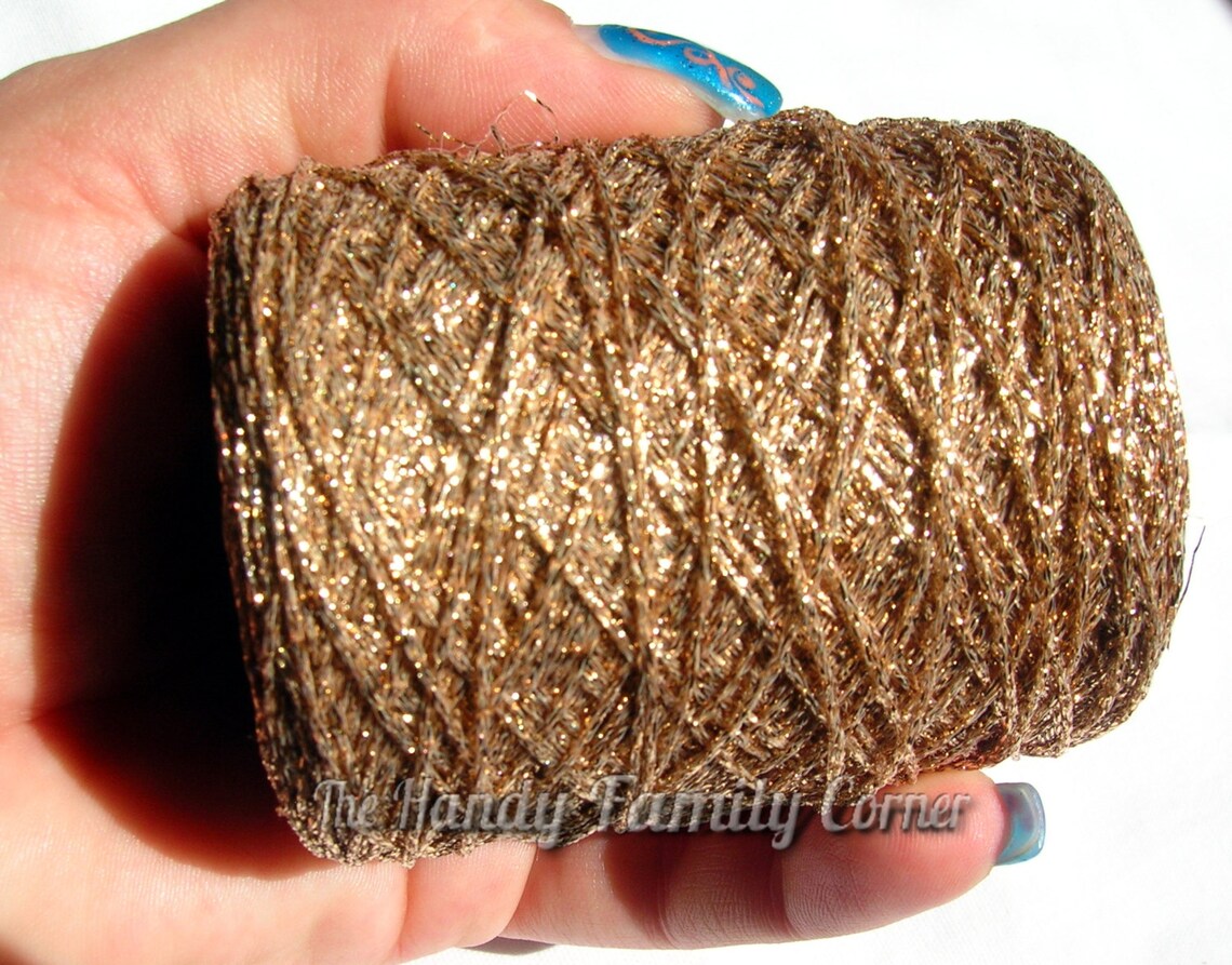 Glitter Lurex Yarn Shine sparkle yarn gold 102 color Natali Etsy
