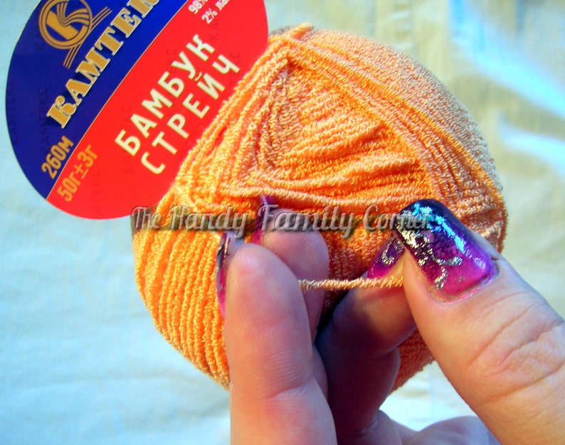 Kamtex Bamboo Stretch Yarn. Bamboo and Lycra Blend. Elastic Etsy