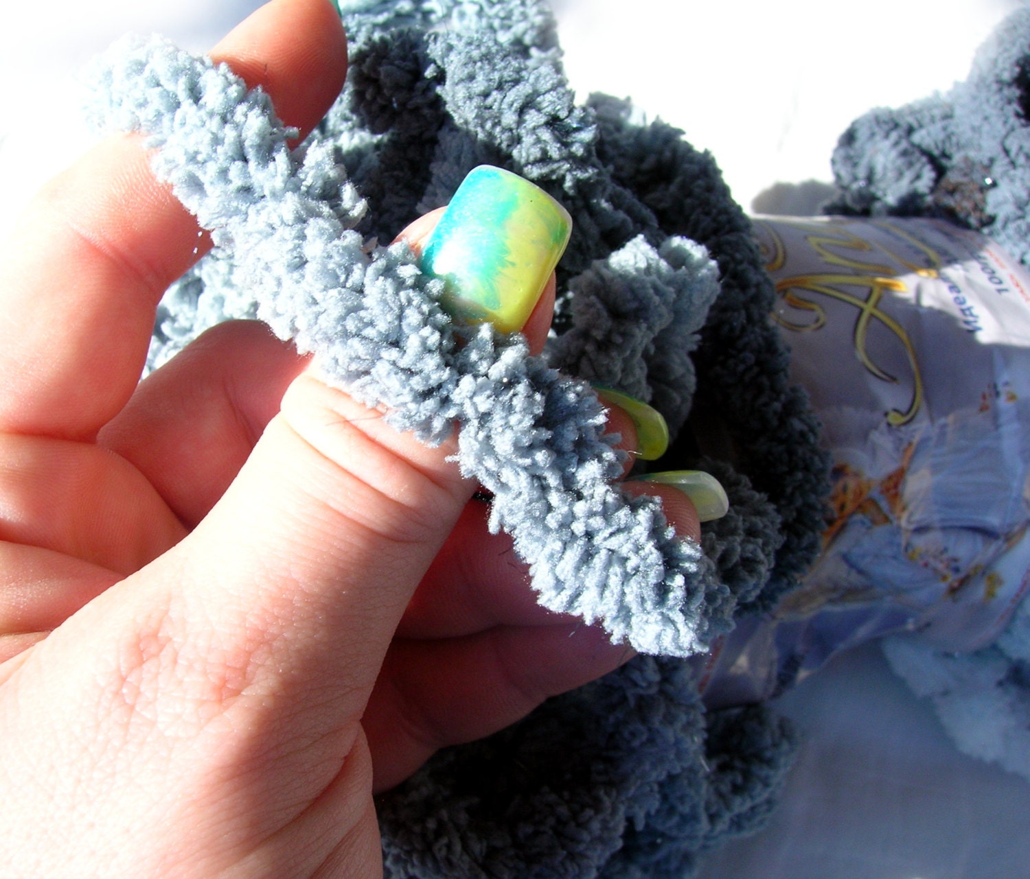 Ruffle yarn Fake fur fun fur. Hypoallergenic. Yarn Angel. Etsy