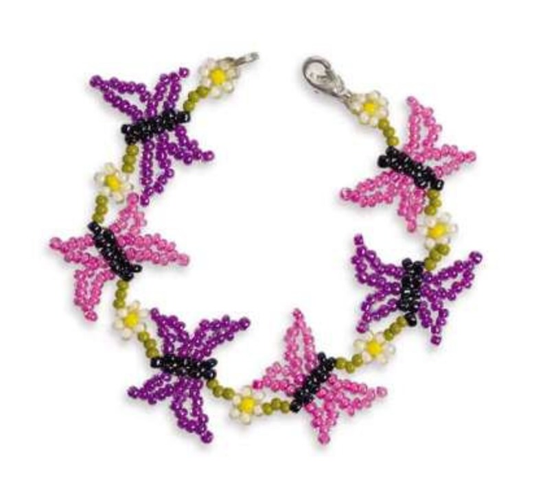 Butterflies Bracelet A116 Beading Set Beading Starter Kit Etsy