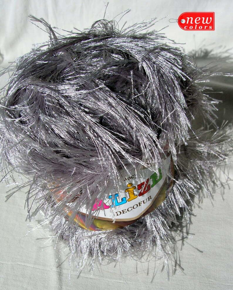 Alize decofur yarn. Long eyelash yarn. Faux fur yarn. Fun Fur Etsy