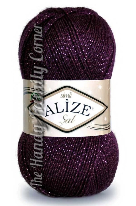 sweater knitting yarn beret yarn crochet yarn acrylic yarn silvery yarn glitter shawl Alize Sal simli Accessories yarn