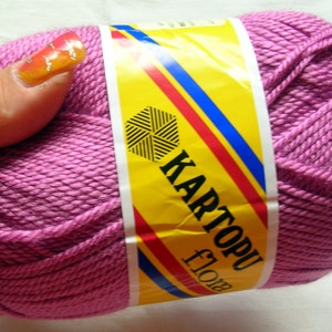 Baby Yarn Kartopu Flora. Hypoallergenic yarn, soft yarn. Worsted weight. Fuschia (k735)