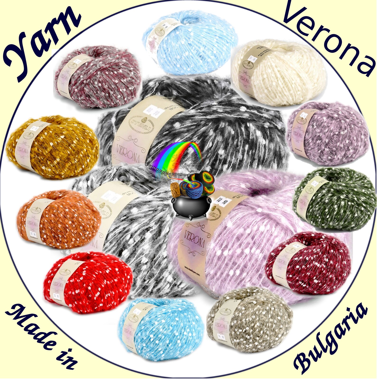 Mohair Yarn Verona. Mohair wool bumpy yarn lumpy yarn Etsy
