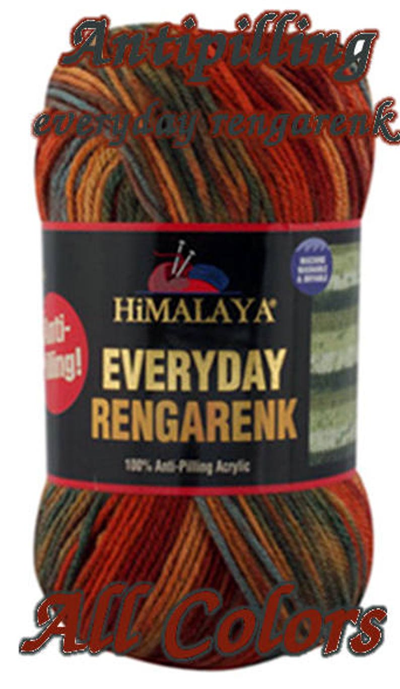 Himalaya EVERYDAY RENGARENK anti-pilling hypoallergenic yarn newborn yarn preemie hat yarn Baby Batik yarn selfstriping Color choice DSH