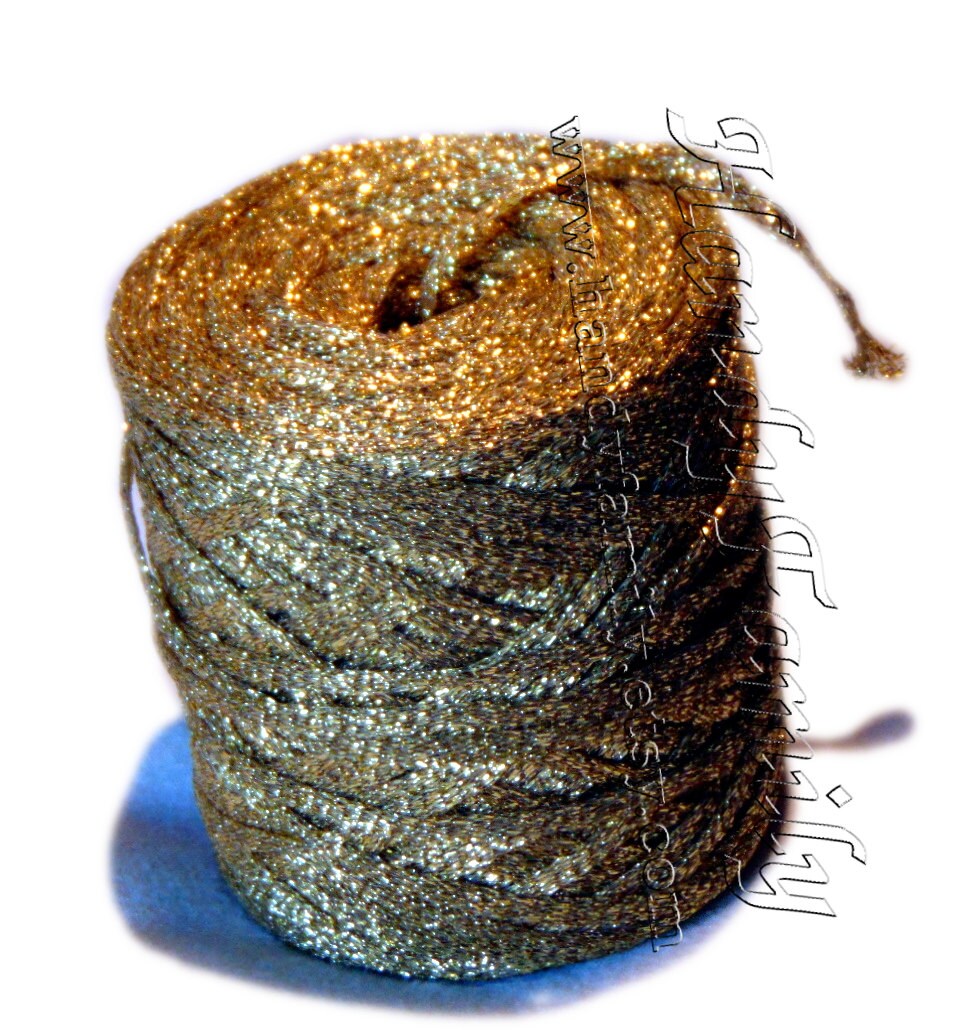 Glitter Lurex Yarn Shine sparkle yarn glamor yarn yellow Etsy