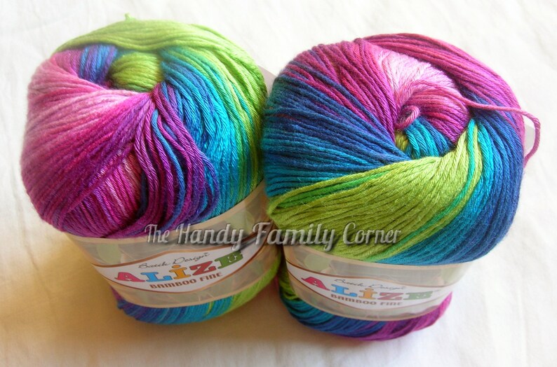 Alize Bamboo Fine Yarn Hypoallergenic Yarn Batik Design. Etsy