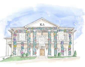 Kappa Delta Sorority House at Ole Miss Bid Day 2025 Print