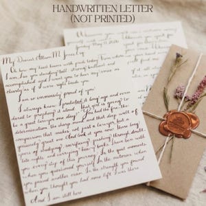 Custom Calligraphy Love Letter – Handwritten Anniversary Keepsake with Wax Seal