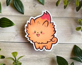 Vinylsticker Pompon! Pokemon-sticker voor dagboekplanner of laptop