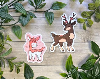 Spring Deeling and Sawsbuck Bundle!! Cute Pokemon Vinyl Stickers Decals for Journal Planner or Laptop
