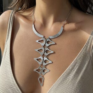 Vintage Brutalist Chain Belt Necklace Convertible Statement Piece 40\