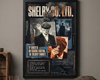 Thomas Shelby Peaky Blinders Poster – Vintage Gangster TV Show Art