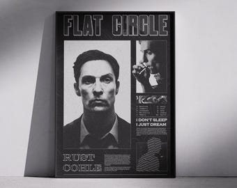 True Detective Art Print | Rust Cohle, Flat Circle TV Show