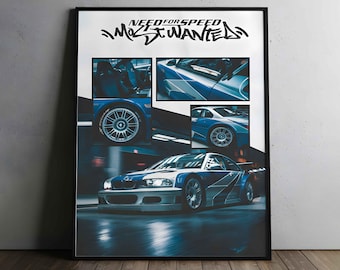 BMW M3 GTR Poster | Need for Speed Most Wanted Automotive Art