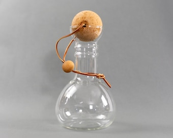 Vintage Pyrex Wine Decanter | Mid Century Glass Carafe with Cork Stopper