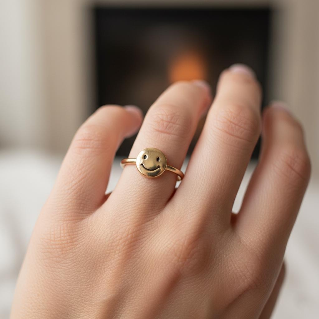 Smiley face ring - Etsy 日本