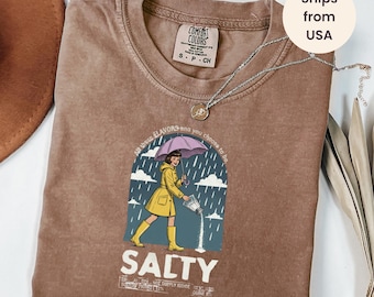 Salty Girl Tee: Women's Vintage Cotton Blend T-Shirt