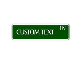 Personalized Lane Street Sign – Custom Name Sign Decor – Customizable Text Wall Plaque Gift