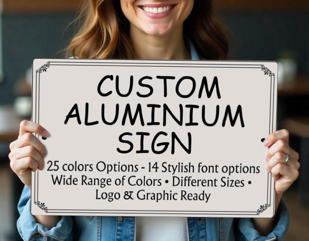 Custom Aluminum Sign | Personalized Metal Sign, Indoor/outdoor - Etsy
