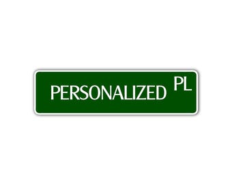 Custom Personalized Street Sign – Name Sign for Garage, Man Cave, Office, Wall Decor