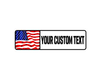 Custom American Flag Street Sign: Personalized Aluminum Patriotic Decor