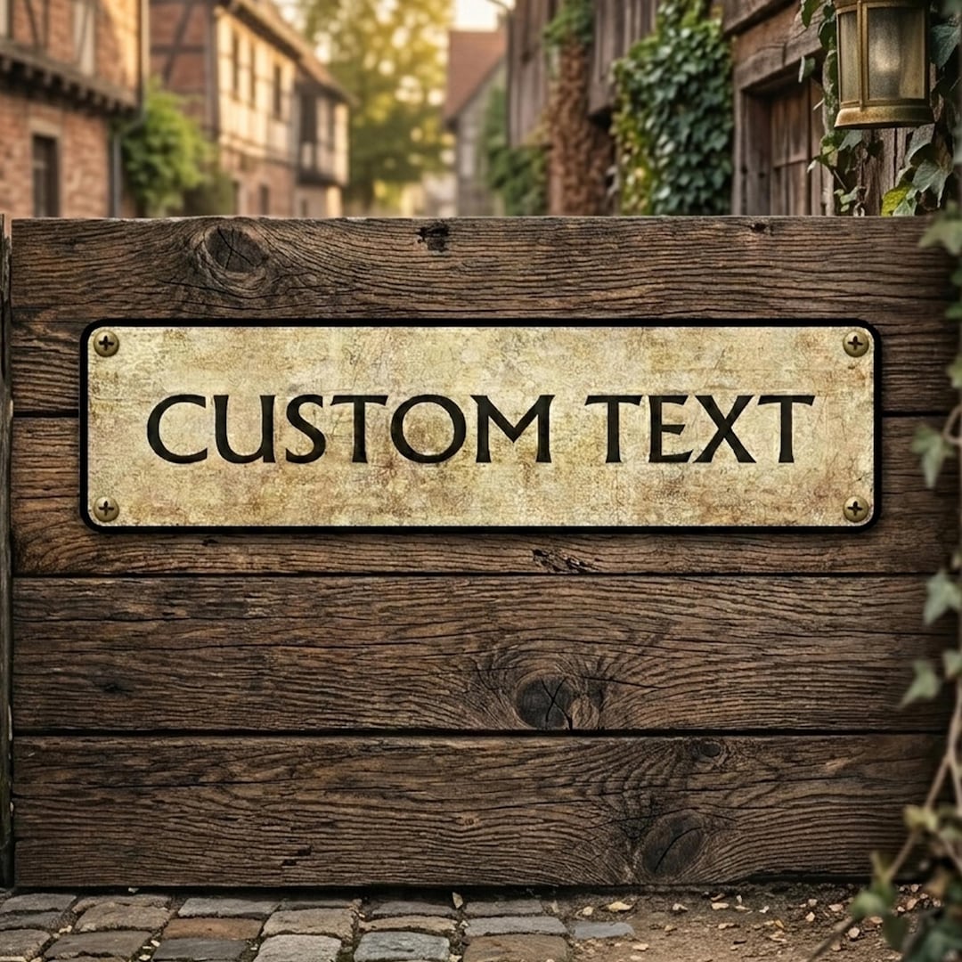 Personalized Rustic Aluminum Metal Street Sign – Custom Farmhouse Wall ...