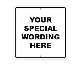 Customizable Aluminum Metal Sign: Personalized Text, Indoor/Outdoor Decor