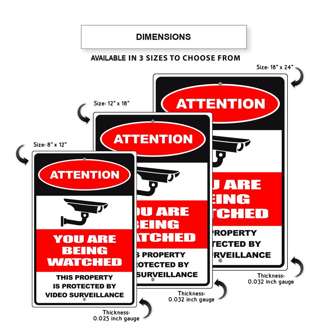 Attention You Are Being Watched Video Surveillance , CCTV Camera ...