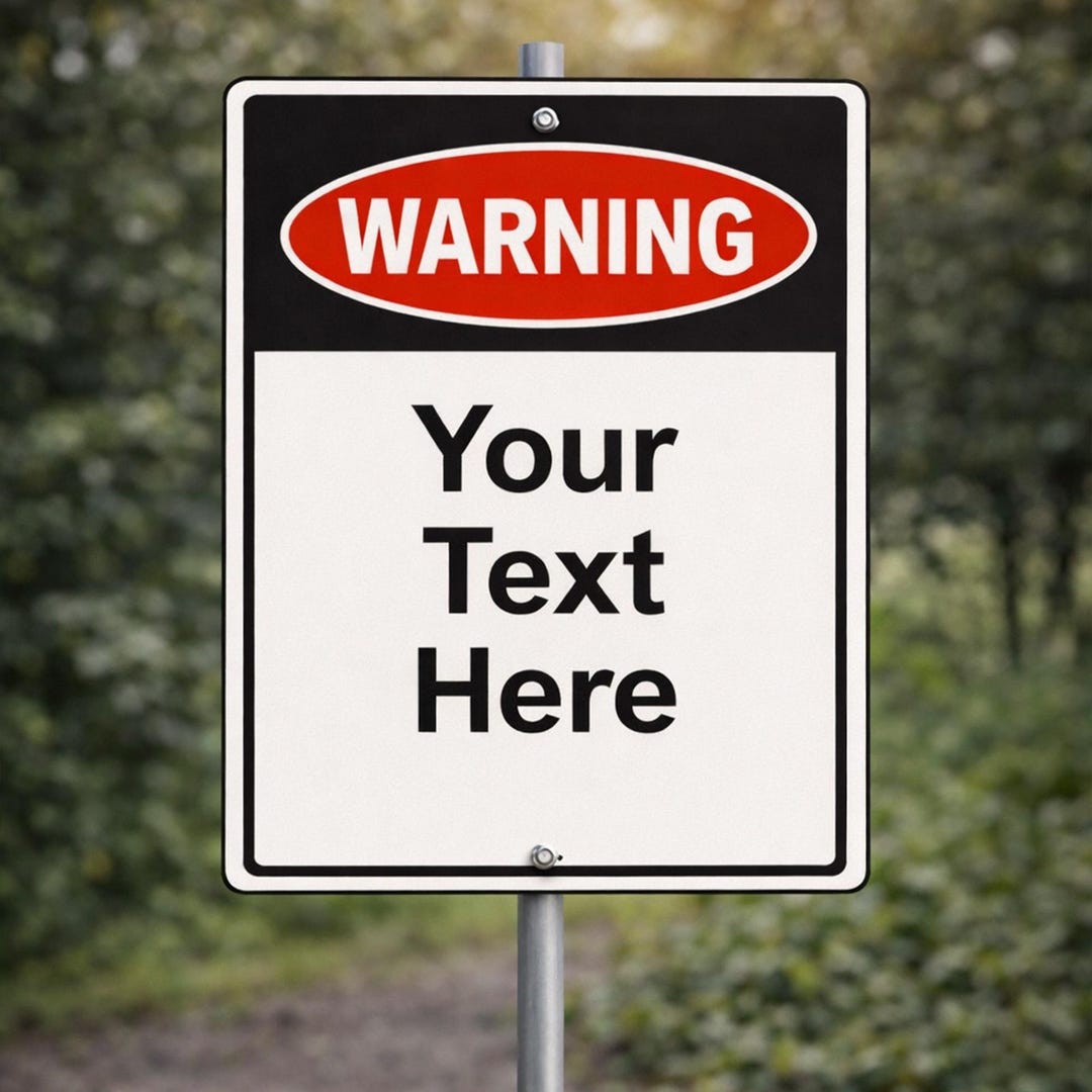 Custom Warning Sign – Personalized Aluminum Metal Safety Sign for ...