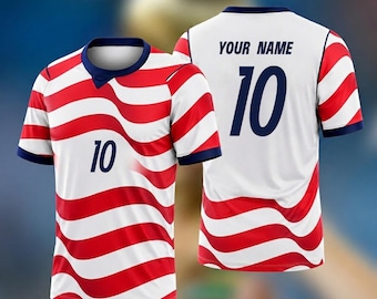 USA World Cup Jersey , Custom Name & Number Soccer Jersey, Personalized US Football Shirt