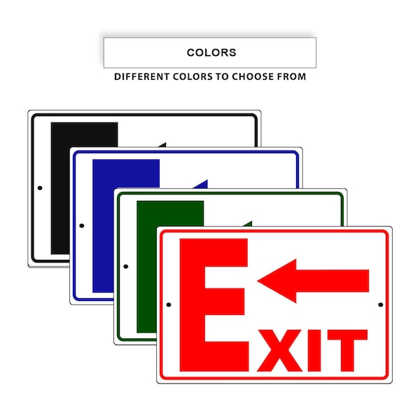 Exit Sign With Arrow - Etsy