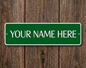 Custom Street Sign – Personalized Name Sign for Home, Man Cave, Room, Garage, Wall Decor