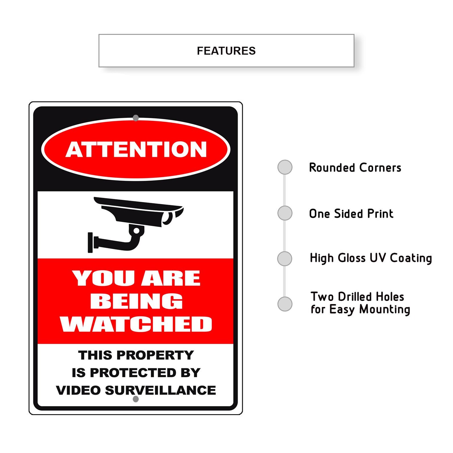 Attention You Are Being Watched Video Surveillance , CCTV Camera ...